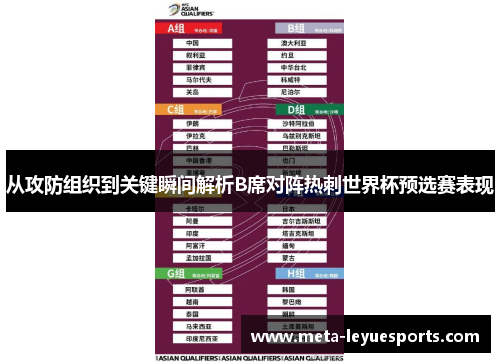 从攻防组织到关键瞬间解析B席对阵热刺世界杯预选赛表现